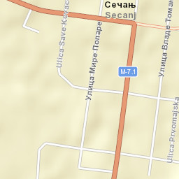 Sečanj Street Map