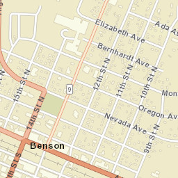 14th Street, Benson, MN 56215, USA Street Map