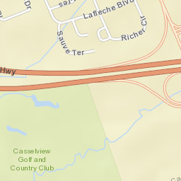 Principale Street & Trans-Canada Highway Street Map