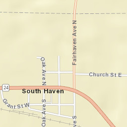 Oak Avenue South, South Haven, MN Street Map