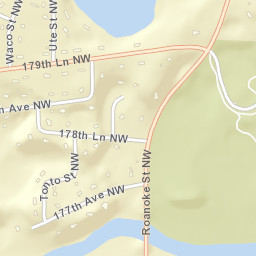 Roanoke Street Northwest, Andover, MN Street Map