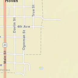 500-598 Main Street Hoven SD  Street Map