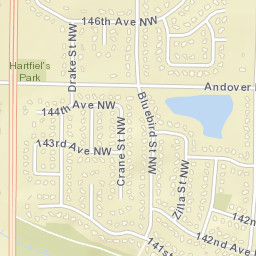 14271-14497 Hanson Blvd NW, Andover, MN Street Map