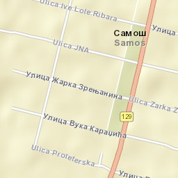 Samoš Street Map