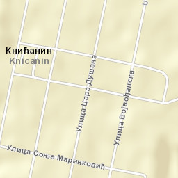 Knićanin Street Map