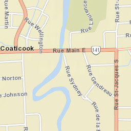 Coaticook Street Map