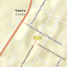 Čenta Street Map