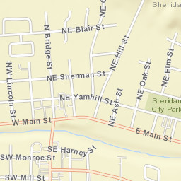 101 Northwest Faulconer Street, Sheridan Street Map