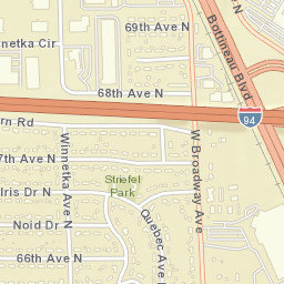Bottineau Boulevard, Brooklyn Park, MN Street Map