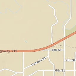 U.S. Highway 212 Dupree SD 57623 Street Map