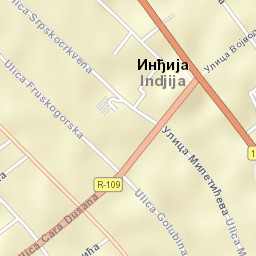 Inđija Street Map