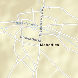 Comuna Mehadica Street Map