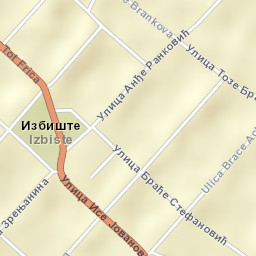 Izbište Street Map
