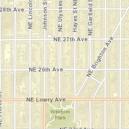 2630 Benjamin Street Northeast, Minneapolis Street Map