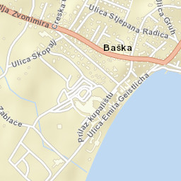 Baška Street Map