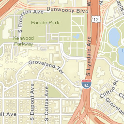 128 Dunwoody Boulevard, Minneapolis, MN Street Map