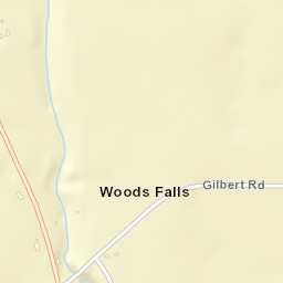 Woods Falls New York Street Map