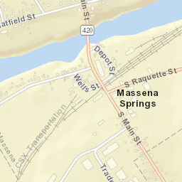 Massena Springs New York Street Map