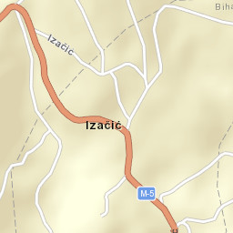 Izačić Street Map