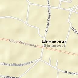 Šimanovci Street Map
