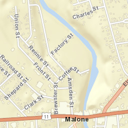 Malone New York Street Map