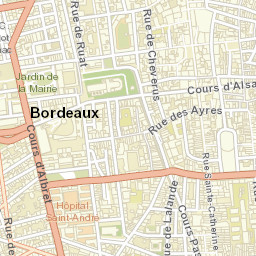 Bordeaux, France Street Map