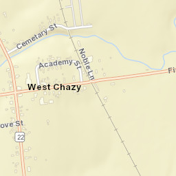 West Chazy New York Street Map