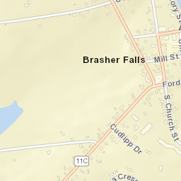 Brasher Falls New York Street Map