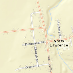 North Lawrence New York Street Map
