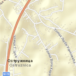 Ostružnica Street Map