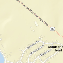 Cumberland Head New York Street Map