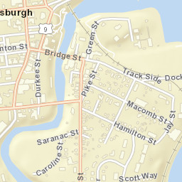 Plattsburgh New York Street Map