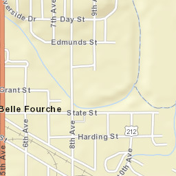 600-698 7th Ave Belle Fourche SD Street Map