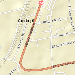 Costeşti Street Map