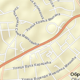 Obrenovac Street Map