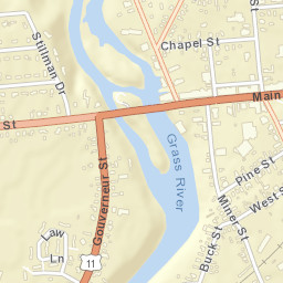 Canton New York Street Map