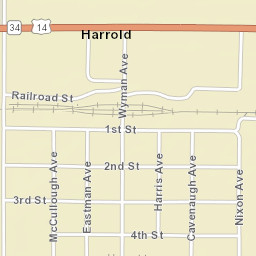 197th Street, Harrold, SD 57536, USA Street Map