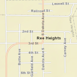 16 South Dakota Avenue Ree Heights SD Street Map