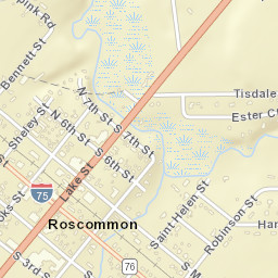 1101-1225 Lake Street, Roscommon, MI Street Map