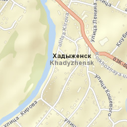 Khadyzhensk Street Map