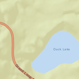 Grand Loop Rd, Yellowstone National Park Street Map