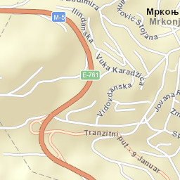Mrkonjić Grad Street Map