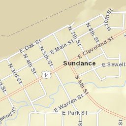 1007 North Cleveland Street Sundance Street Map