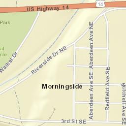 Riverside Drive Northeast Huron SD 57350 Street Map