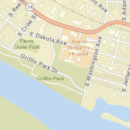 E Dakota Ave Pierre, South Dakota Street Map