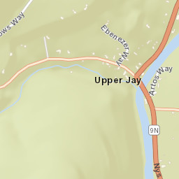 Upper Jay New York Street Map