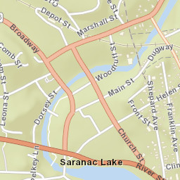 Saranac Lake New York Street Map
