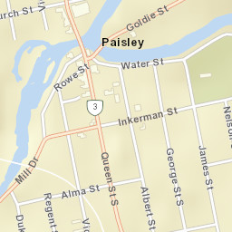 Paisley Street Map