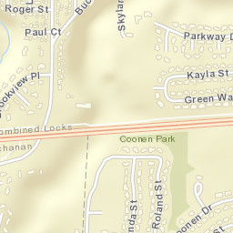 401 Paul Ct Combined Locks WI Street Map