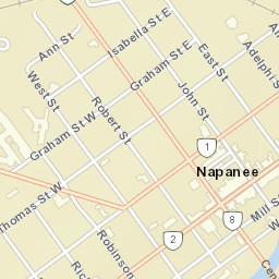 Napanee Downtown Street Map